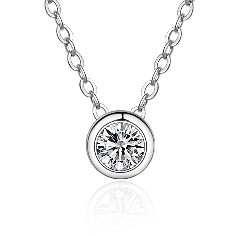 Brincos de Moissanite Cor D co - Bezels Set Pendant avaliação e preço