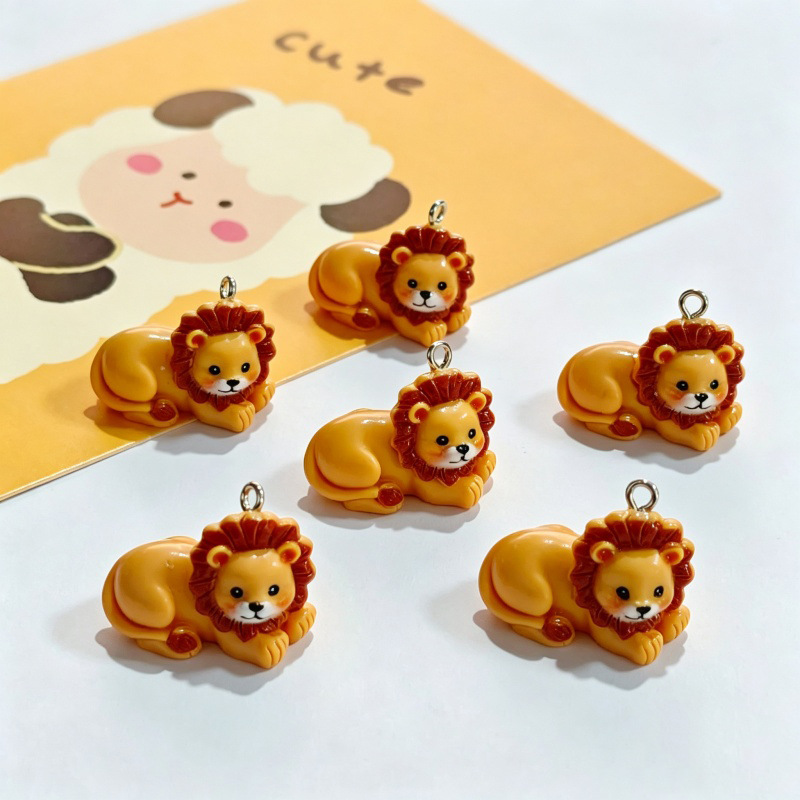 6 peças de pingentes de leão f - Resin Crafts Diy avaliação e preço